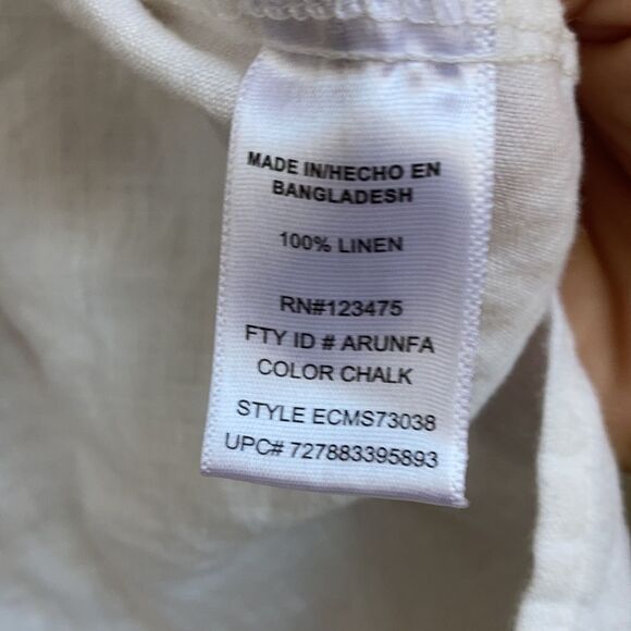 Ellen Tracy white linen tunic - Picture 5 of 6